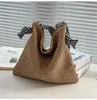 Sacs de soirée Boho sac de plage femmes été paille sac à main 2022 Beige mode épaule pour