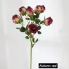 Flores decorativas, 2 uds., borde Vintage, rosa Artificial para decoración del hogar, ramo falso, exhibición de boda, arreglo floral, corona