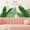 Wall Stickers English Green Plant Plantain Butterfly Sticker Living Room Bedroom Background Decoration