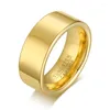 Pierścienie klastra Zorcvens 2022 8 mm Man Man Punk Gold Color Pierścień wolframowy dla mężczyzn biżuteria hurtowa