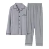 Men's Sleepwear Winter Cotton Pajamas Men Lounge Gray Pijama Man's Loose 3XL-6XL Home Clothes Hombre Invierno