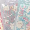 Gift Wrap Korea Ins Cute Bear Goo Card Stickers Laser Sparkling Small Decorative Hand Account Diy Material