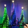 Árvore de decorações de Natal com luz LED para festa de casamento Holiday SK6812 WS2812B IC Endereço Fibra óptica DIY