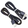 USB Type C Snellaadkabels 1m Denim Doek Gevlochten Micro USB -lading Kabel Mobiele telefoon Gegevenssnoer voor Xiaomi Redmi HTC Samsung