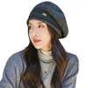 Berets estenala gebreide baret herfst boina mujer dames casual sboy schilders cap Korean mode flat retro Franse design art hoed