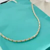 سلاسل سلاسل قلادة القلادة الفاخرة Schlumberger مصممة العلامة التجارية S925 Sterling Silver Cross Zircon Short Rlchoker for Women Jewelry