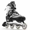 Ice Skates 2021 New Inline Speed Shoes Adjustable Size PVC Adults Men Professional Hockey Roller Sneakers Black L221014