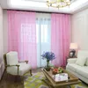 Curtain Pastoral Korean Creative White Lace 3D Rose Pink Voile Custom Window Screens For Marriage Living Room Bedroom Wp148-40