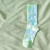 Homme Chaussettes 10 couleurs Tube moyen Coton Japonais Tie-Dye Rue Tendance Unisexe Absorbant la sueur Mode Quotidien Maison