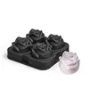 Moules de cuisson 4 cellules saint valentin Rose boule de glace moule Silicone Cube plateaux whisky fabricant moules diamant crème