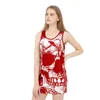 Casual Dresses Womens Fashionable Punk Style Sleeveless Sexy Mini Skull Dress