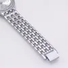 Montre-bracelets 2022 GD Femmes Regardez le bracelet de bracelet en acier inoxydable en acier inoxydable Crytal Silver