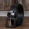 Cintos de 3,8 cm de alta qualidade Cinturão masculino de couro hipoalergênico Pin Fuckle Business Designer casual para homens