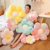 30/50cm Kawaii Renkli Çiçek Peluş Yastık Yastığı Yumuşak Bitki Mat Çekyat için doldurulmuş Paspas Yatak Desen Dekor Hediyeler