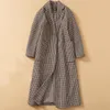 Trenchs de Femmes Princesse Designer Haute Qualité Automne Hiver Fête des Femmes Casual Vintage Élégant Chic Plaid Veste À Manches Longues