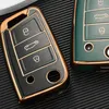 Soft TPU Key Case Cover Accessories Shell pour VW Volkswagen Skoda Seat Golf Polo