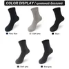 Chaussettes pour hommes 10pairslot fibre de bambou longue noire affaires douce respirante de haute qualité automne pour homme plus taille 39-48 221027