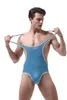 Body Shapers pour hommes Hommes Sexy Mesh Body Jockstrap Bodywear Sous-vêtements Lutte Singlet Justaucorps Combinaisons Jarretelles