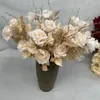 Decorative Flowers Artificial Fake Silk Roses Arrangements Real Looking Bulk With Stems Fall Floral For DIY Wedding Bouquets Centerpieces