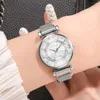 Wristwatches 2022 Ladies Multi-faceted Dial Rose Gold Watch Magnetic Buckle Business Senior Alloy Mesh Belt Quartz