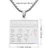 2022 Ocean Blonde Boys Don Cry Pendant Necklace European och American Fashion Street Hip-Hop smycken Tillbehör