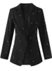 Damespakken Blazers Y2K Women Blazer 2022 Vonda Sexy Gedrukte reverskraag knoop blazer Casual Long Sleeve Coats Veste Femme Blazer Feminina T221027