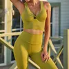 Tenue de yoga Soutien-gorge de sport antichoc Beauté Retour Sous-vêtements de course Rassemblés pour Fitness Femme Top Gym Danse recadrée