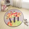 Tapijten cartoon bedrukt ronde tapijt voor woonkamer kinderen zachte speelmatten mantaal tapijt tapijt huisdecor vloer anti-slip