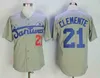 Proword C202 Roberto Clemente #21 Santurce Crabbers Puerto Rico College Baseball Jerseys Sched University Baseball Shirt White Grey Cream Black