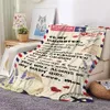 Envelope Blankets Throw Mom Dad Husband to Son Daughter Wife Letter Travel Blanket Families Love Bedding Warm Cover Sheet Spring S2391769