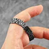 Cluster Rings Simple Vintage Black Triangle Geometry Stainless Steel Mens Trendy For Male Boyfriend Jewelry Creativity Gift Wholesale