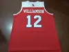 Maglia da basket Rare cucita Zion Williamson # 12 Spartanburg Day College personalizzata con qualsiasi nome numero maglia