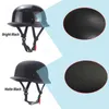 Fahrradhelme 1X M/L/XL Vintage Motorrad Cruiser Helm Half Face Deutscher Helm Motorradhelm Hellschwarz Auto-Styling DOT L221014