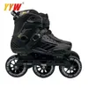 Patins de gelo 3 rodas rolos profissionais adultos jovens lazer embutido sapatos de patinação figura tênis preto tamanho 36-46 l221014