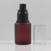 Storage Bottles 30ml Lotion Pump Bottle 1oz Matte Rose Red Glass Spray