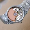 Full Diamond Mens Watch Automatic Mechanical Watches 42mm Silver Strap Stainless Steel For Men Life Waterproof WristWatch Fashion WristWatches