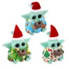 4.6 inch Baby Pipe silicone Cartoon Smoking water bubbler pipes with Christmas Hats Unbreakable hookahs Hand Bongs dab rigs glass Bowl