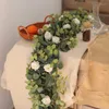 Dekorativa blommor 210 cm konstgjorda pion eukalyptus Vine Garland Fake Ivy Greenery Hanging For Wedding Home Party Garden Craft Art Decor