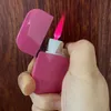 Creative Pink Flame Jet Torch Lighter Portable Turbo Butane Gas Lighter Coloring Windproof Cute Cigarette Lighter Gift For Girls