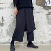 Pantaloni da uomo Due pezzi di stile notturno originale Harun Gamba larga Design personalizzato giapponese Capris Gonna casual retrò da uomo Feeli