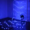 Waterval LED -snaarverlichting 3x3m 6x3m Waterstroom Sneeuweffect Gordijn Fairy Light Christmas Lights