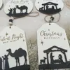 Creative 2022 Nieuwe houten kerstdecoratie hanger Noel houten ambachten Xmas raam ornament Merry Christma Decor voor thuis