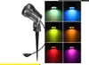 Utomhus LED Garden Lawn Lamps RGB 12W Landscape Lamp Spike Waterproof Path BULB VARMT GRￖN SPOTLIGHTER Fj￤rrkontroll