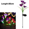 Utomhus LED Solar Light RGB Color Lily Garden Flower Waterproof Decorative Lamp för Courtyard Villa Roadside Lawn