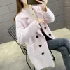 Imitação de peles feminina Mink Velvet Coat Menor Longo Longo Plaiduno Autumn Winter Grosso de terno solto colarinho quente