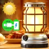 Portabla lyktor utomhus Solar Light Camping Lantern USB Power Bank Waterproof LED Lamp Tent