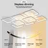 샹들리에 현대식 LED 샹들리에 침실 부엌 거실 거실 홈 스퀘어 마운트 마운트 조명기구 천장 램프