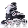 Patins à glace violet réglables, éclairage en ligne avec roues légères, chaussures d'extérieur à roulettes pour enfants et adultes, bottes de patinage L221014