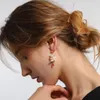 Dangle Earrings Luxury Vintage Baroque Natural Freshwater Pearl 925 Sterling Silver Ear Hook Original Design Women's Fine Jewelry