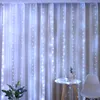 Strings LED Rideau String Lights Télécommande Vacances Mariage Fée Guirlande Pour Chambre Extérieur Mur Intérieur Maison Décoration De Noël